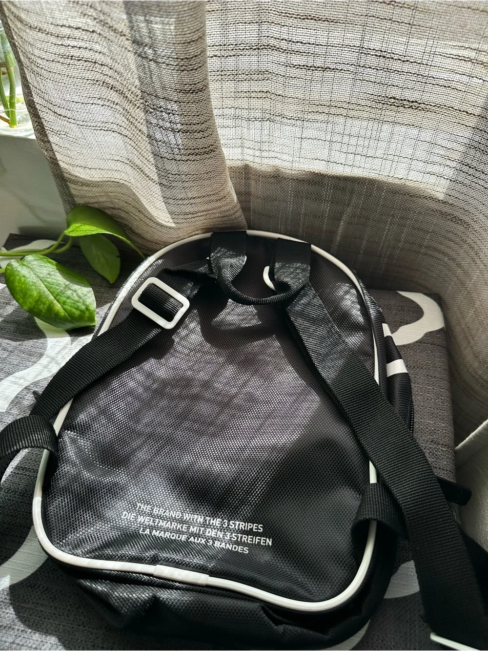 adidas Black and White Mini Backpack